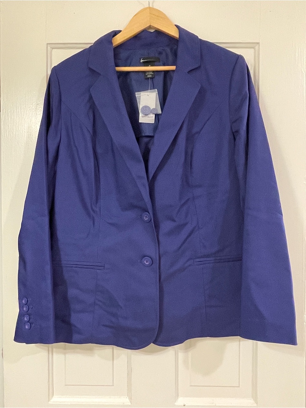 NWT Lane Bryant The Bryant Blazer Cobalt Blue Purple - Plus Size 20